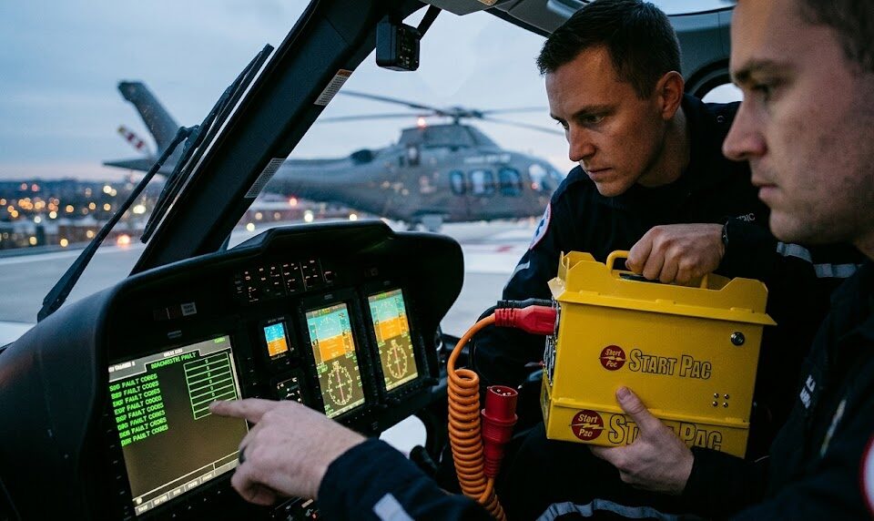 Helicopters require reliable ground power during maintenance, testing, and avionics checks